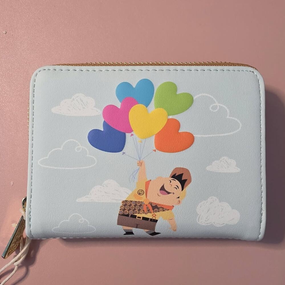 Loungefly Disney Pixar Up Russell Heart Balloons Accordion Wallet NWT - Picture 5 of 8
